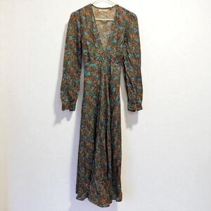 Doen Multicolored Floral Long Sleeve Dress - Size Small